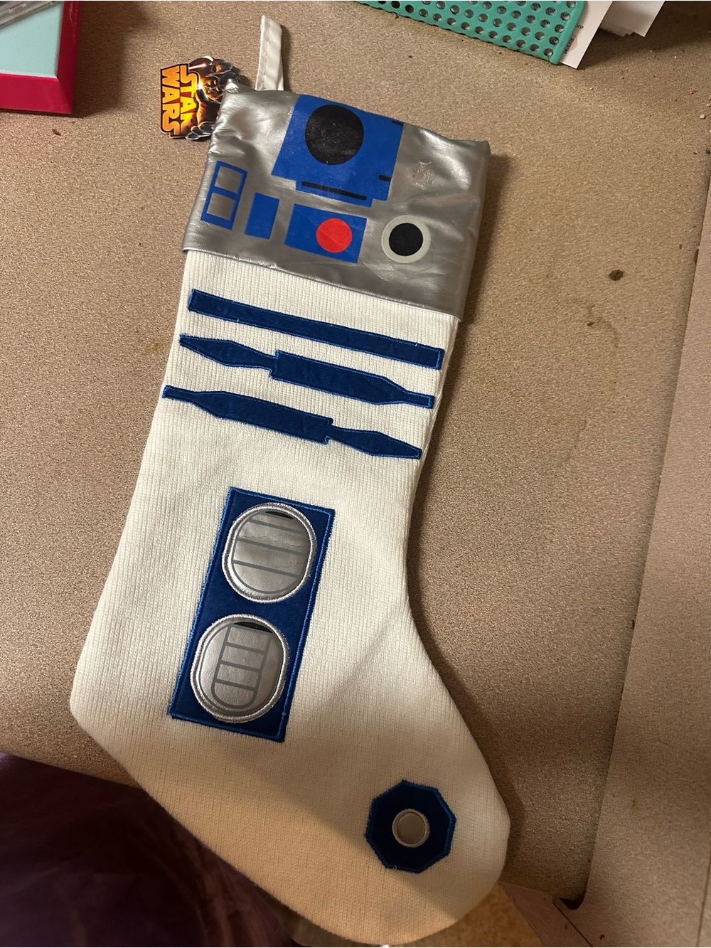 Star Wars R2-D2 Stocking in White, Blue & Silver